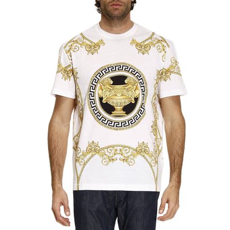 mens plain white versace t shirt|1st copy versace shirt men.